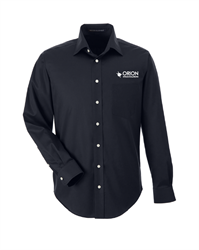 Image of Men's Stretch Twill Woven Shirt - Navy